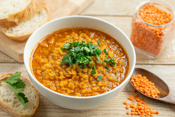 spicy vegan lentil soup