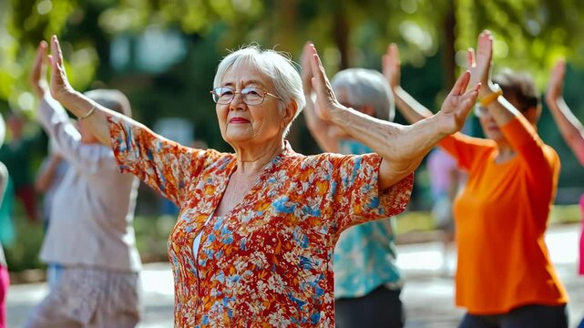 Seniors embrace tai chi in the park for health and relaxation