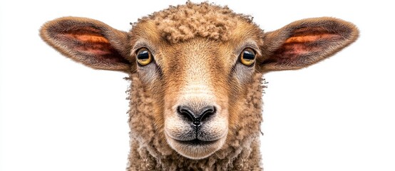 Fototapeta premium Texel sheep graze in a serene pastoral landscape, providing ample space for text overlay, ideal for agricultural or farming advertisements