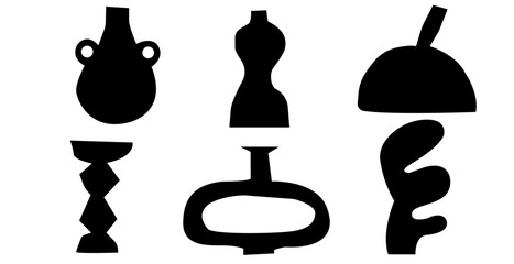 Vector illustration of a set of wine bottles and glasses, Modern design and shapes for designing and graphic design 
