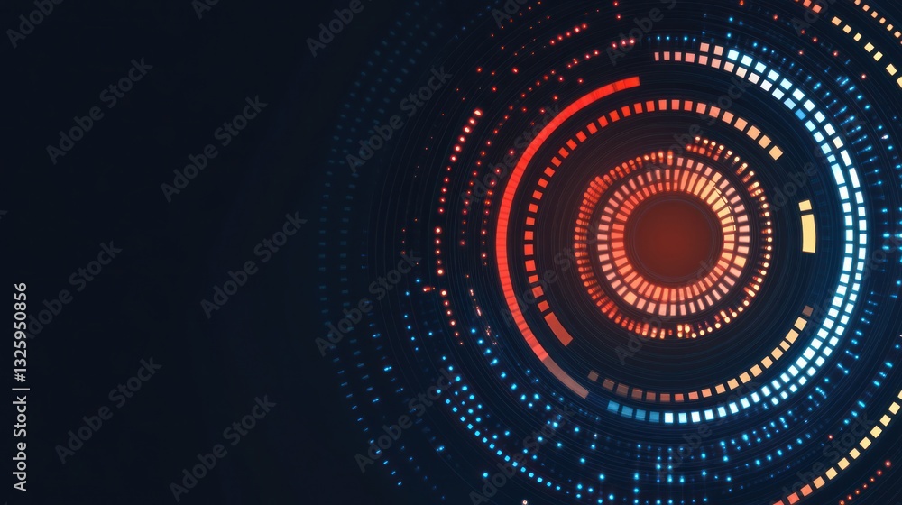 Aufkleber abstract circular data visualization