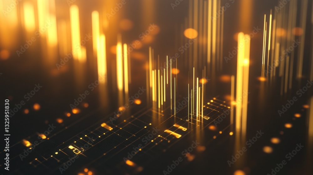 Poster abstract digital data visualization