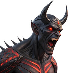 The terrifying Satan character creates a chilling atmosphere, ideal for Halloween, horror themes, and decorations.
