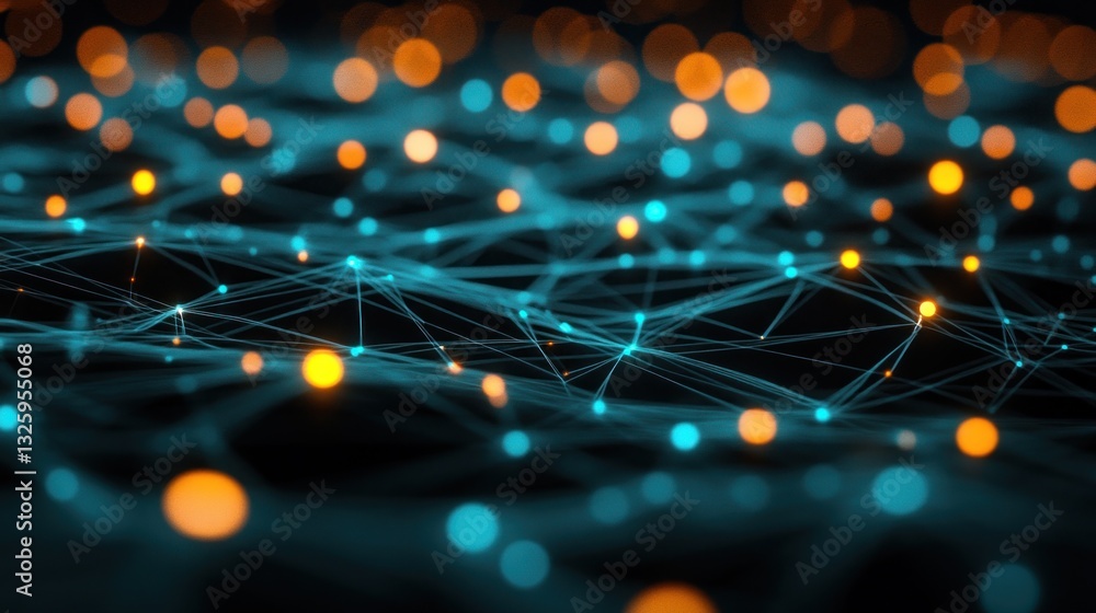Poster abstract network of connected points (3)