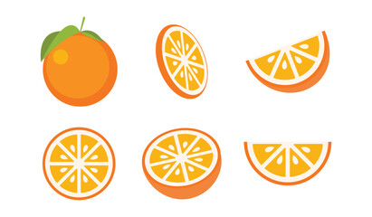 orange fruit flat design 