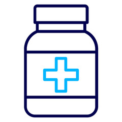Obraz premium Drug pill Box Outline Color icon