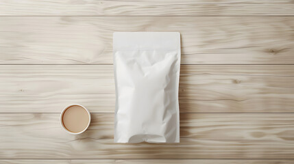 Package Mockup: White Flexible Bag for Food and Product Branding Design