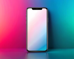 A Sleek Smartphone Displays A Vibrant, Dreamy Gradient Showcasing Boundless Possibilities Against A Backdrop Of Cool Teal And Hot Pink Hues