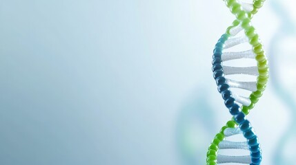 DNA double helix structure, scientific illustration