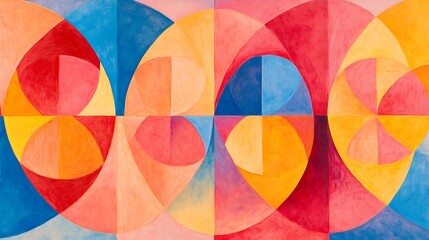 Abstract Geometry Circular shapes pattern design
