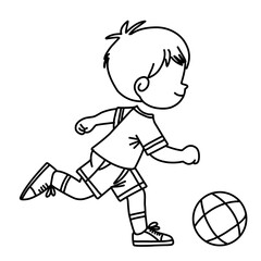 boy playing football
