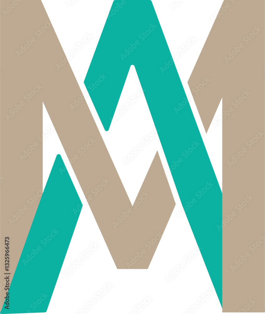 Poster am minimalist design features two overlapping letters