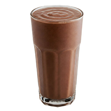 chocolate milkshake isolated on white, PNG transparent