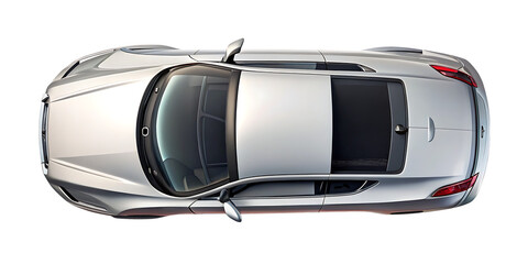 car top view isolated on white background PNG .GENERATIVE AI