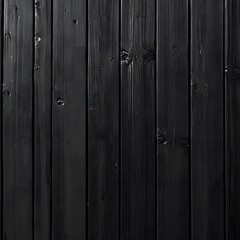 Fototapeta premium Dark Black Painted Wooden Planks Background Texture