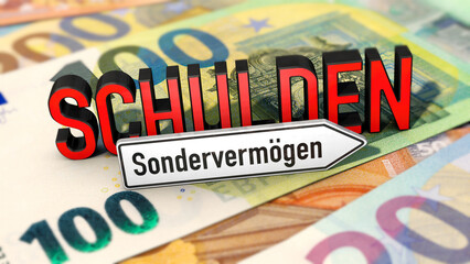 Symbolbild zum Thema Sonderverm&ouml;gen, Schulden, Bundeshaushalt