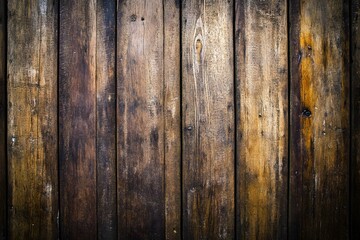 Rustic Dark Brown Wooden Planks Texture Background