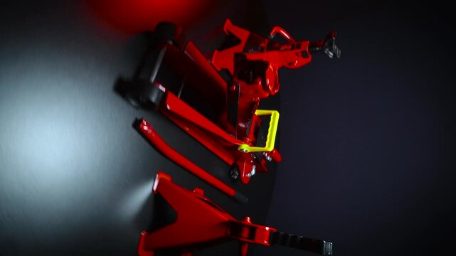 tuned new parts jack with stands red for lifting and repairing sports cars drift rally drag racing