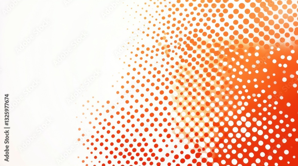 Aufkleber vibrant orange halftone dots transition into warm tones for an energetic visual effect