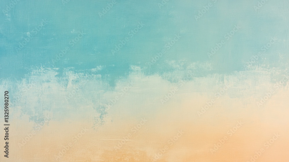 Poster Smooth gradient background transitioning from light blue to soft peach, evoking a calm and serene atmosphere