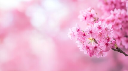 Beautiful Pink Cherry Blossoms Spring Flowers Nature Tree Soft Rose Bloom Fresh