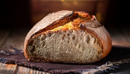 a loaf of artisan bread with golden crust