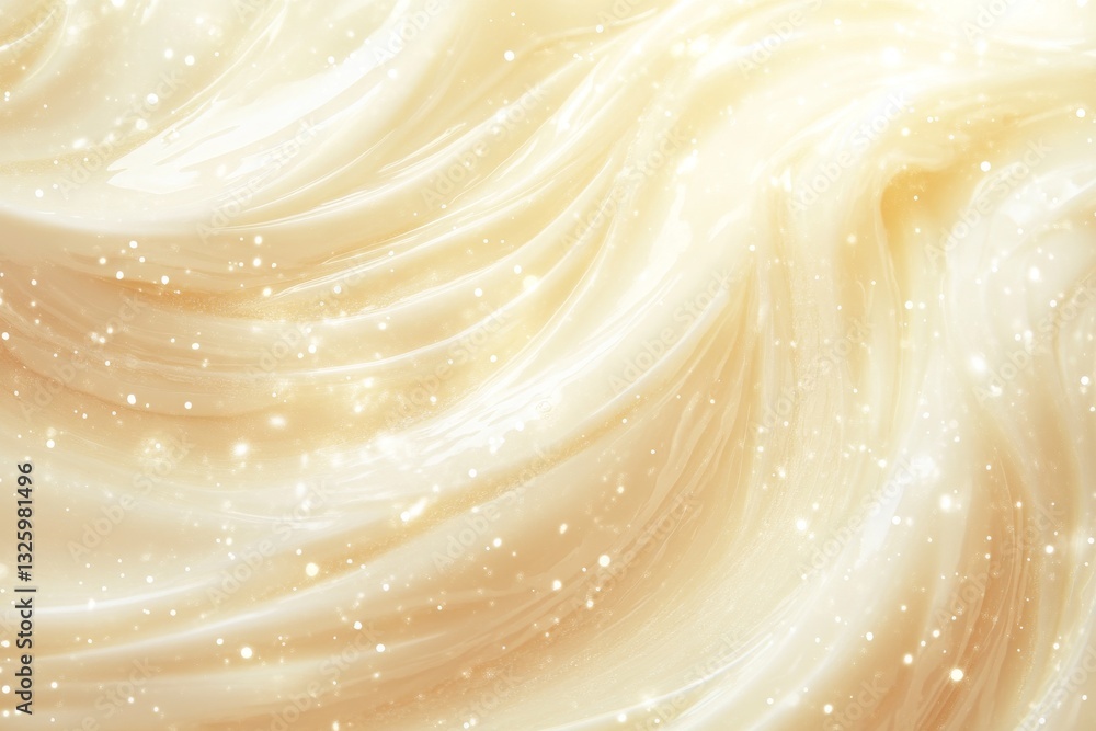 Aufkleber smooth creamy texture with glittering sparkles and soft swirls