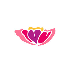 Feminine Rose Flower Logo Design Vector