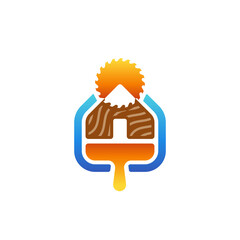 Home House Paint Remodelling and Moulding, Construction Real Estate Logo Design Vector