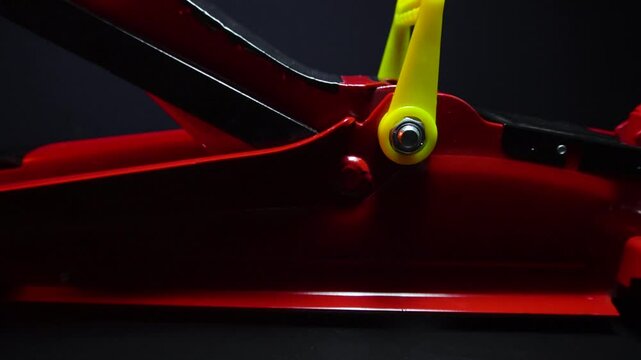 tuned new parts jack with stands red for lifting and repairing sports cars drift rally drag racing