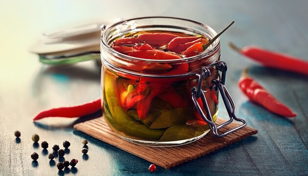 freen chili pickle in a glass jar