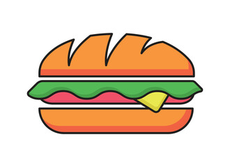 sandwich icon flat design
