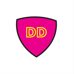 DD Logo on Pink Shield logo