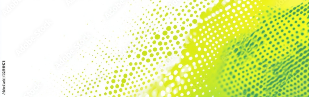 Poster vibrant halftone gradient blending lime green hues creating an energetic visual effect