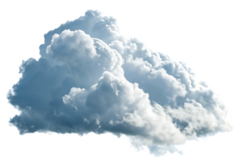blue sky and clouds isolated on white background PNG. GENERATIVE AI