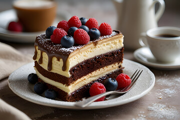 cheesecake with berries