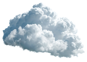 blue sky and clouds isolated on white background PNG. GENERATIVE AI