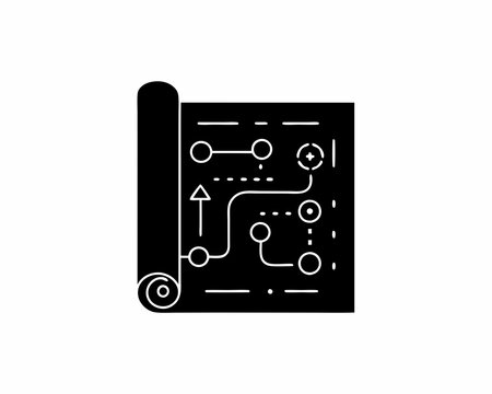 creative details project-roadmap icon vector illustration