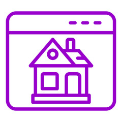 Vector Design House Website Icon Style