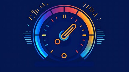 Colorful Speedometer Icon
