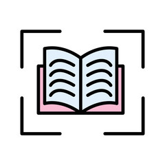 Book Scanner Vector Icon