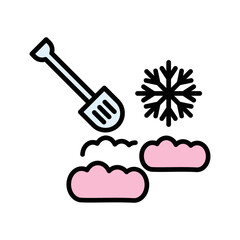 Snow shovel Vector Icon