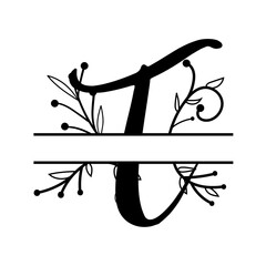 T Letter Monogram