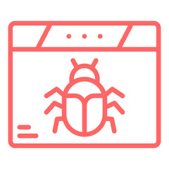Vector Design Bug Icon Style