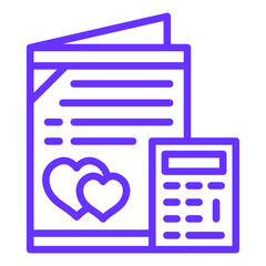 Vector Design Wedding Cost Icon Style