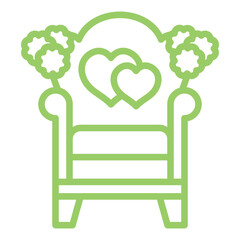 Vector Design Wedding Chair Icon Style