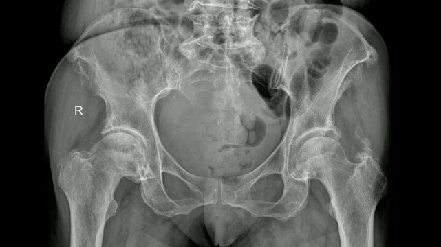  Pelvis AP X-Ray Demonstrating Hip and Sacral Anatomy