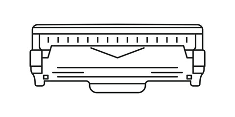 printer toner cartridge icon outlines