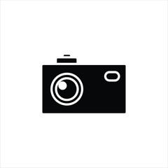 Icon Vector Mirrorless Camera with Lens