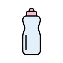 Fitness Smart Water Bottle Vector Icon